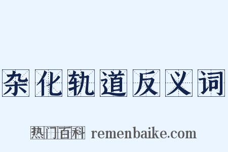杂化轨道反义词是什么意思的图片
